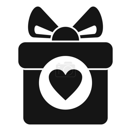 Wish list gift box icon simple vector. Key inventory. Positive love shop