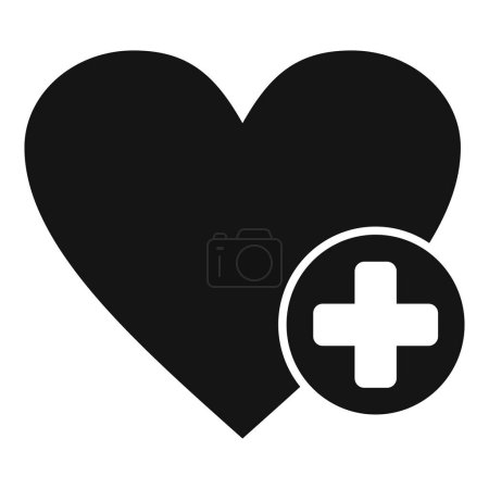 Love add support icon simple vector. Order shop button. Delivery favorite order