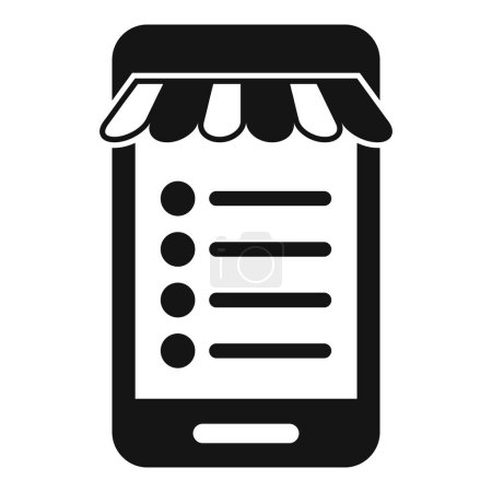 Smartphone boutique en ligne icône simple vecteur. Liste de souhaits personnels. Boutique ajouter un soin