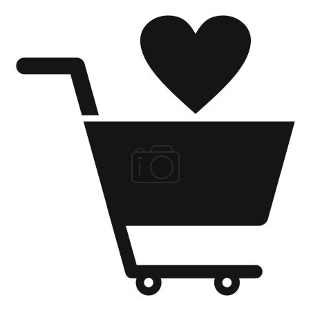 Shop market cart icône vecteur simple. Sélection désir clé. Liste des articles commerciaux