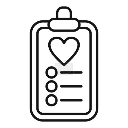 Favorite wish list clipboard icon outline vector. Page shop concern. Favorite record