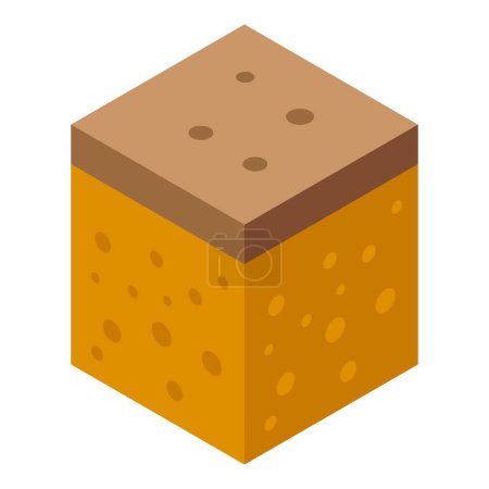 Value party bread icon isometric vector. Crouton cooking party. Petite soup