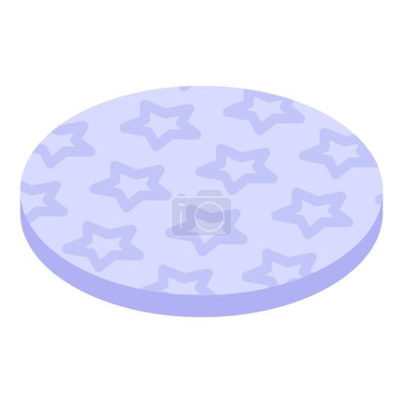 Stars cotton pads icon isometric vector. Cleaner face makeup. Lubricant purifier