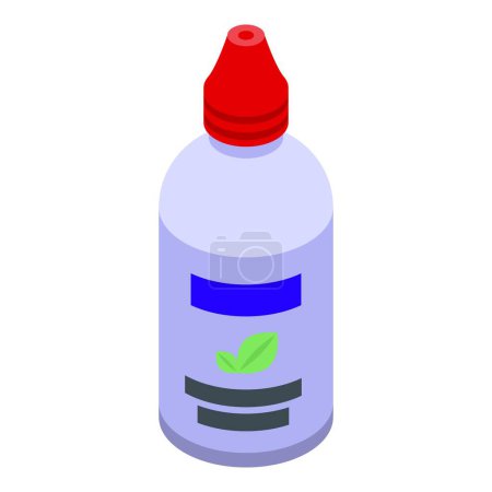 Makeup removal bottle icon isometric vector. Beauty face care. Asian girl cosmetics