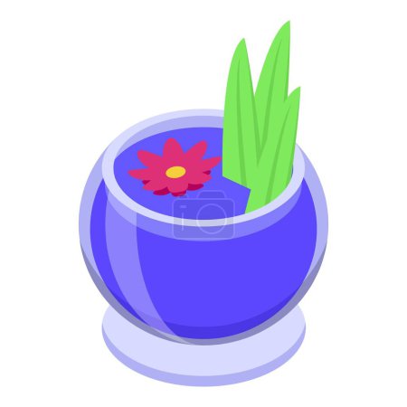 Drink party alcoholic icon isometric vector. Glass ice bar. Colorful menu
