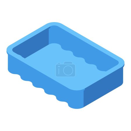 Alimentation mealtime tray icon isometric vector. Buffet food platter. Catering dish holder item