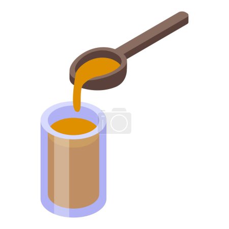 Natural maple sweetener icon isometric vector. Sugary woodland extract. Sticky nectar essence