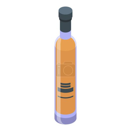 Maple syrup bottle icon isometric vector. Natural sugared extract. Dessert condiment topping