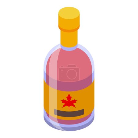 Maple syrup flask icon isometric vector. Canadian sweet natural extract. Arbor sugary essence