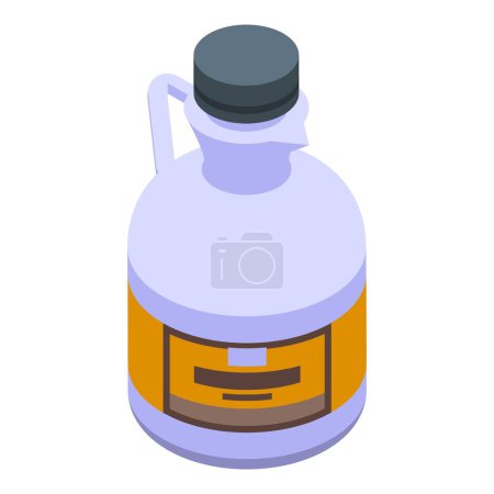 Maple nectar plastic bottle icon isometric vector. Tree extract syrup. Arbor sugary condiment product