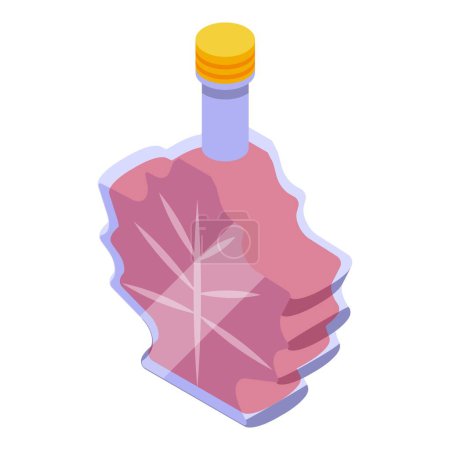 Maple essence syrup product icon isometric vector. Sugary sticky nectar bottle. Tree natural extract