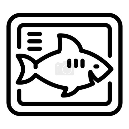 Sharks alert campaign icon outline vector. Coastline predator assault. Marine dangerous area
