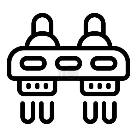 Fly board device icon outline vector. Air jetpack machine. Aquatic sport hobby