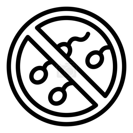 Avoid child conception icon outline vector. Fertility monthly phase. Female medical contraception
