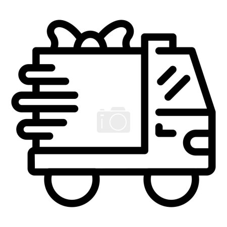 Customer order delivery icon outline vector. Surprise fast transportation. Birthday gift shipment