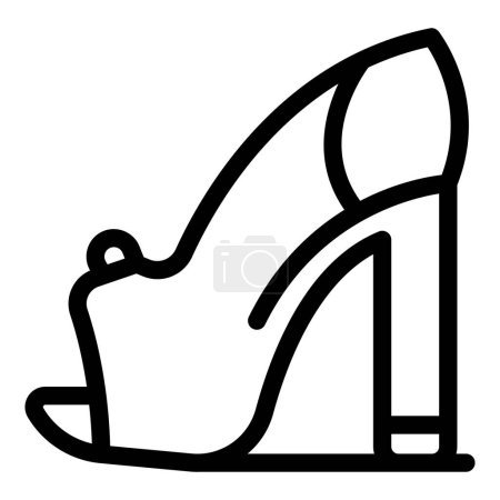 Heels shoes icon outline vector. Female footwear. Lady high fashion shoe