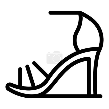 High sandals icon outline vector. Female fashion heels. Fashionista stylish footwear