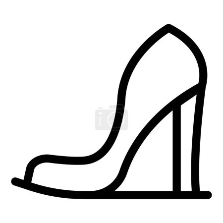 Heeled shoes icon outline vector. Women feet fashion. Glamorous trendy footwear
