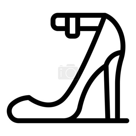 Classy high heels icon outline vector. Female designer footwear. Elegant fashionista catwalk