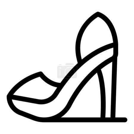 Graceful high heels icon outline vector. Designer shoes collection. Classy voguish footwear