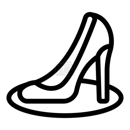 Designer shoes collection icon outline vector. Shop new stiletto. Women high heels