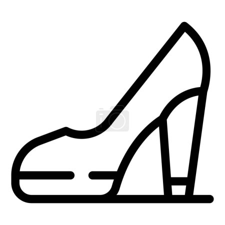 Tall heels icon outline vector. Feminine chic footwear. Refined stylish high shoes