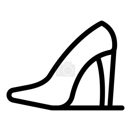 Elevated heels icon outline vector. Chic fashion lady pumps. Model footwear catwalk