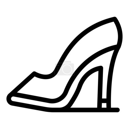 Event elegant high heels icon outline vector. Stiletto footwear. Voguish refined classic shoes
