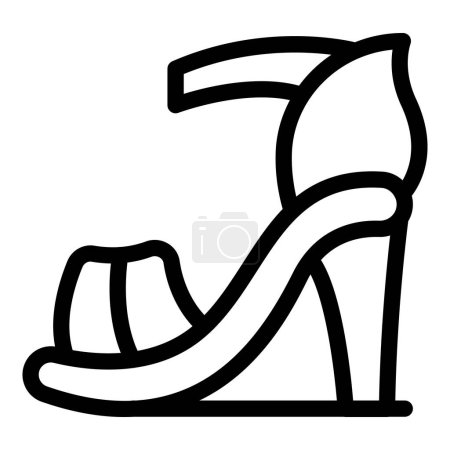 High heels pair icon outline vector. Modish classy shoes collection. Shopping voguish footwear