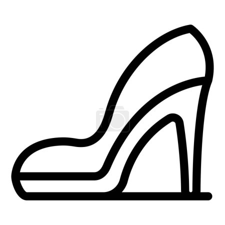 Dress elegant high heels icon outline vector. Evening outfit footwear. Feminine model pumps shoes