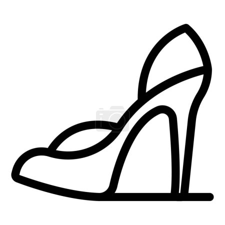 Super high stiletto heels icon outline vector. Feminine stylish footwear collection. Model catwalk shoes
