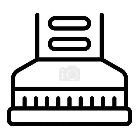 Ventilateur de capot icône contour vecteur. Filtre de four de cuisine. Accessoire purificateur de vapeur