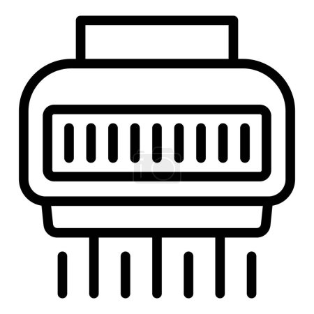 Hood system icon outline vector. Kitchen venting assembly. Cookery ventilation appliance