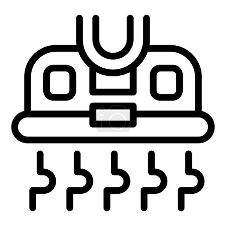 Hood appliance icon outline vector. Innovative venting system. Oven kitchen air exhaust