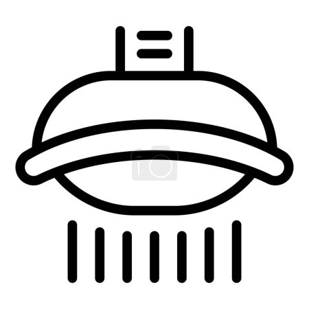 Ventilation system icon outline vector. Kitchen purifier appliance. Stove metal venting system