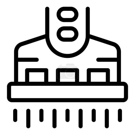 Stove vent system icon outline vector. Kitchen hood. Cookery filter system