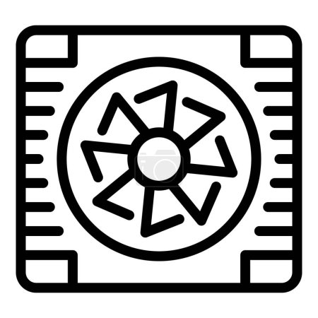 Hood purifier apparatus icon outline vector. Stainless innovative filter assembly. Cookery air extractor chimney