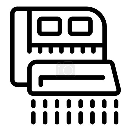 Hand dryer icon outline vector. Bathroom dry machine. Sensor blowing automatic air box