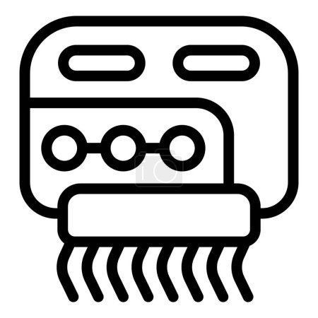 Bathroom hand dryer icon outline vector. Restroom wall electric blower. Drying automated device