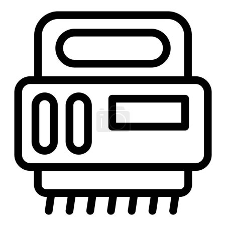 Drying machine icon outline vector. Wall hand dryer. Sensor air dispenser