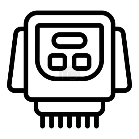 Electric blower icon outline vector. Hand dryer appliance device. Warm air dispenser