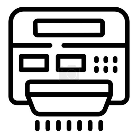 Blow drying machine icon outline vector. Bathroom hand dryer. Automated public warmer device