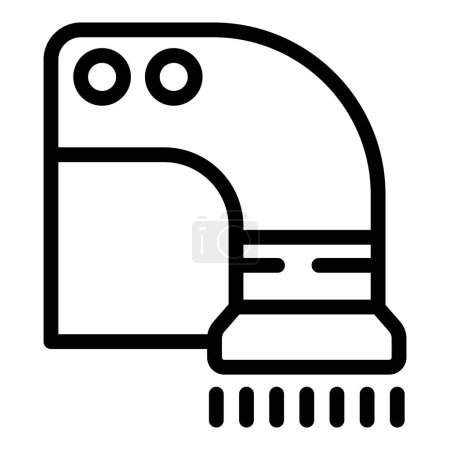 Air blower machine icon outline vector. Sensor blowing appliance. Automated drying unit