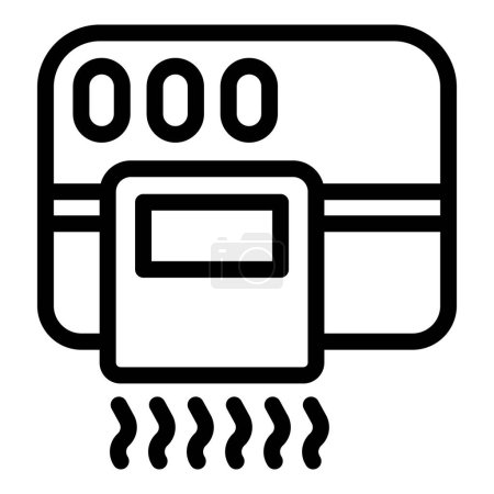 Electric hand blower icon outline vector. Automated airflow heating appliance. Electric air box warmer
