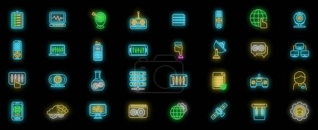 Control icon outline vector. Digital global. World center neon color isolated