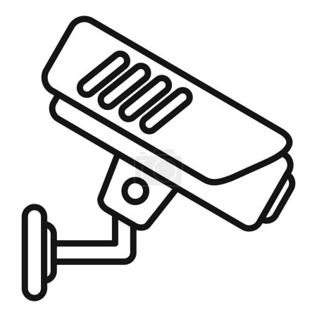 Bank security camera icon outline vector. Secure vault storage. Company safety