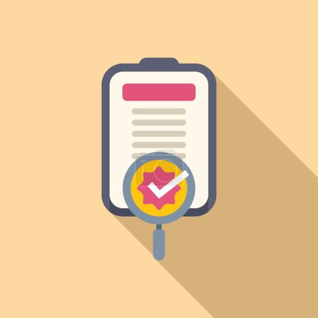 Tested product clipboard icon flat vector. Compliance rule. Law digital consumer