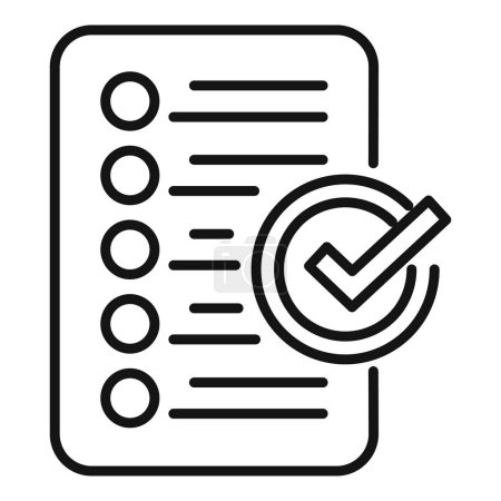 Approved document icon outline vector. Quality product control. Legal internet law