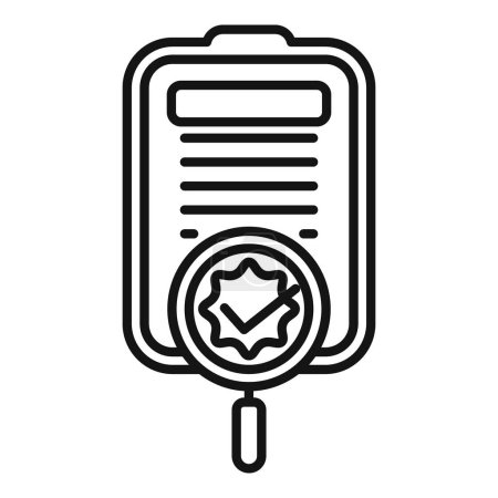 Tested product clipboard icon outline vector. Compliance rule. Law digital consumer