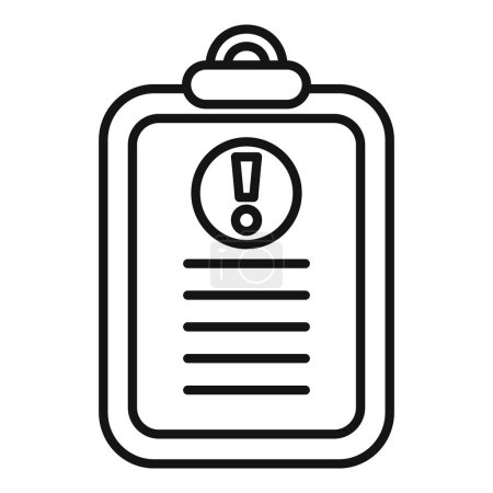 Clipboard access icon outline vector. Rule policy search. Avoid test check form